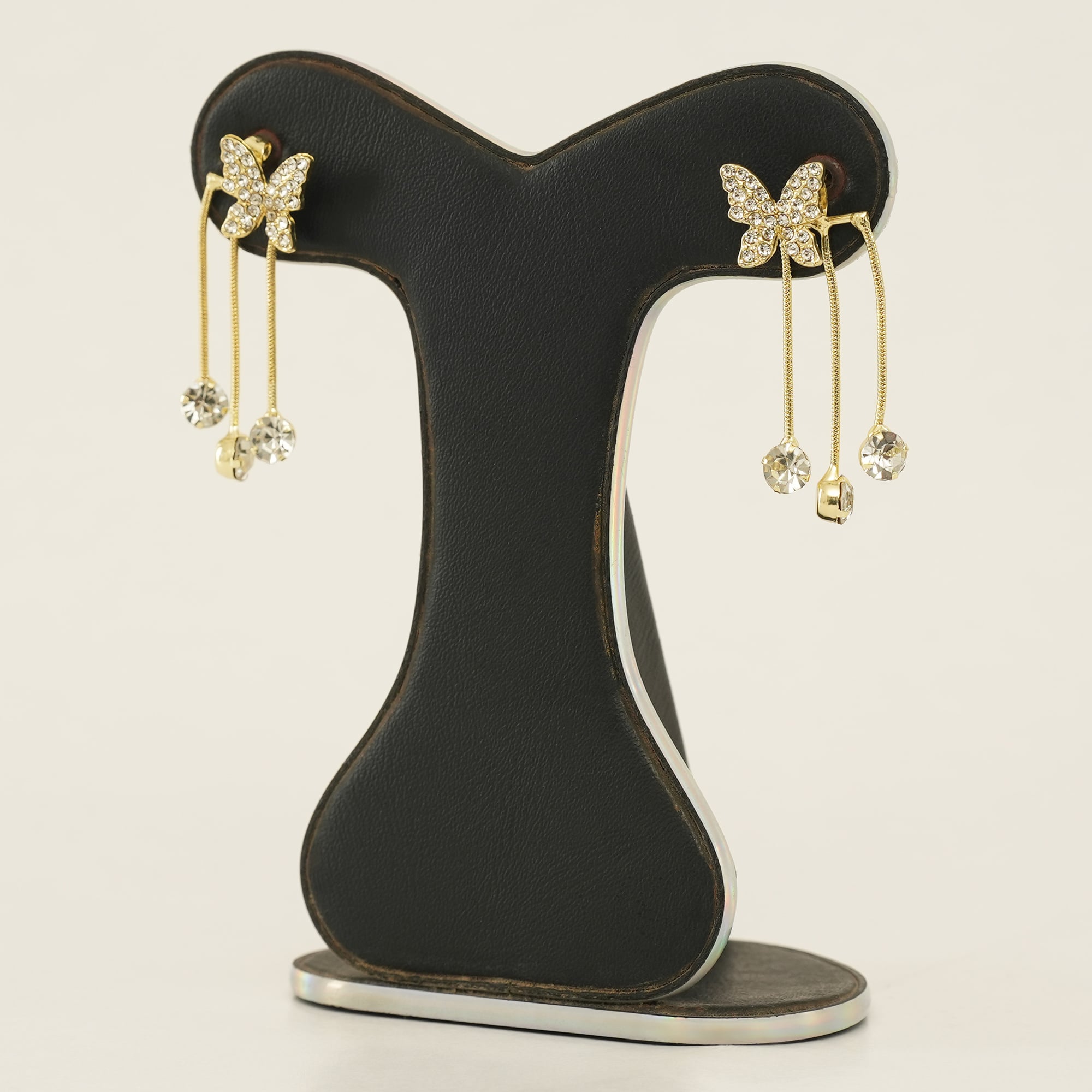 Picture of Ladies Long Tassel Earrings Korean Butterfly Rhinestone Pendant Earrings Elegant Geometric Pendant Earrings Jewelry 2021 Trend