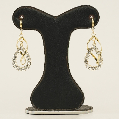 Picture of Water Drop Tassel Long  Stud Earrings for Women Cubic Zircon ZC Earrings