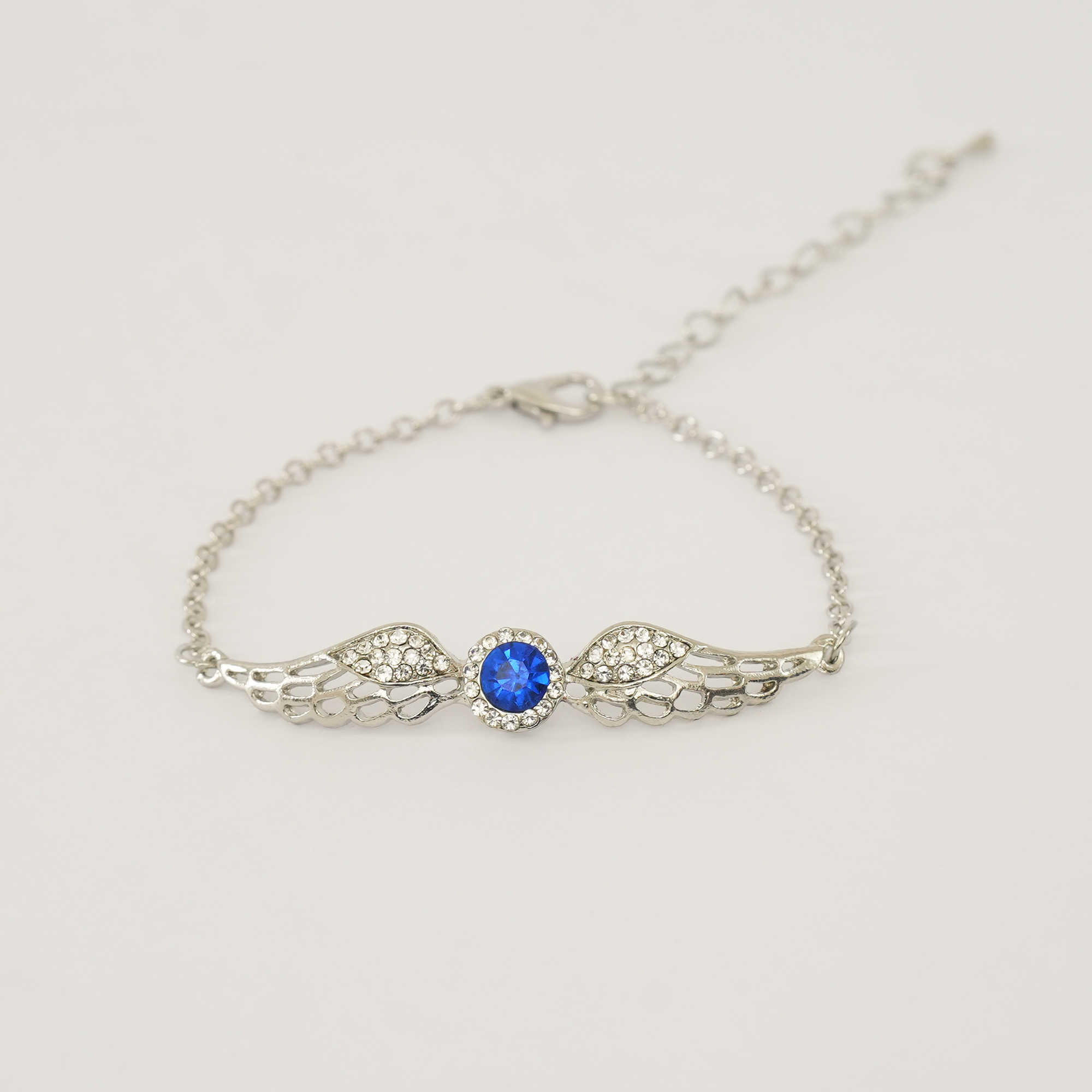 Picture of Pretty Bracelet For Women Birthday Valentine's Day Gift Angel Wing Heart blue  Fine Jewelry