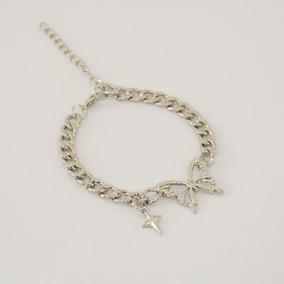Picture of Star  Pendant Bracelet For Women Retro Punk Gothic Butterfly Bracelet Jewelry
