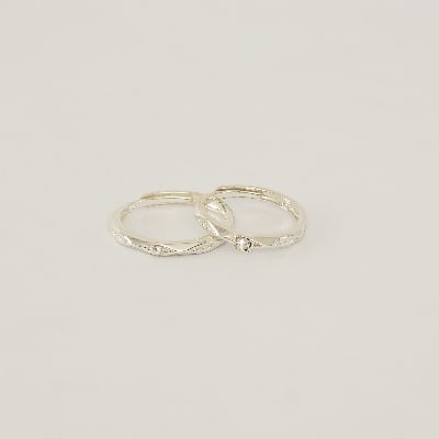 Picture of Her King His Queen Couple Wedding Rings For Women Men Valentine's Day Gift