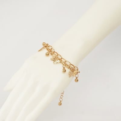 Picture of Butterfly Bracelet Woman Layered Girl Bracelets Tassel Fashion Clavicle Chain Lady Party Gold Color European Zinc Alloy Collare