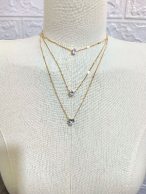 Picture of Bohemian Long Pendant Necklaces Lady Vintage Simple Multi-Layer Pentagram Love Water Necklace Statement Jewelry For Women Gift