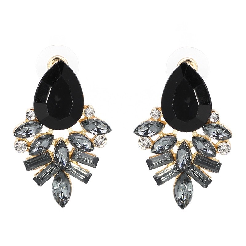 Picture of New Fashion Style Colorful Earrings Handmade Rhinestone Sweet Crystal Stud Earrings For Women Girl Luxury Jewelry 2022 - Ear Ring