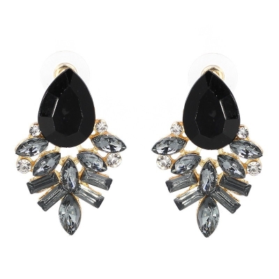 Picture of New Fashion Style Colorful Earrings Handmade Rhinestone Sweet Crystal Stud Earrings For Women Girl Luxury Jewelry 2022 - Ear Ring