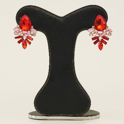 Picture of New Fashion Style Colorful Earrings Handmade Rhinestone Sweet Crystal Stud Earrings For Women Girl Luxury Jewelry 2022 - Ear Ring