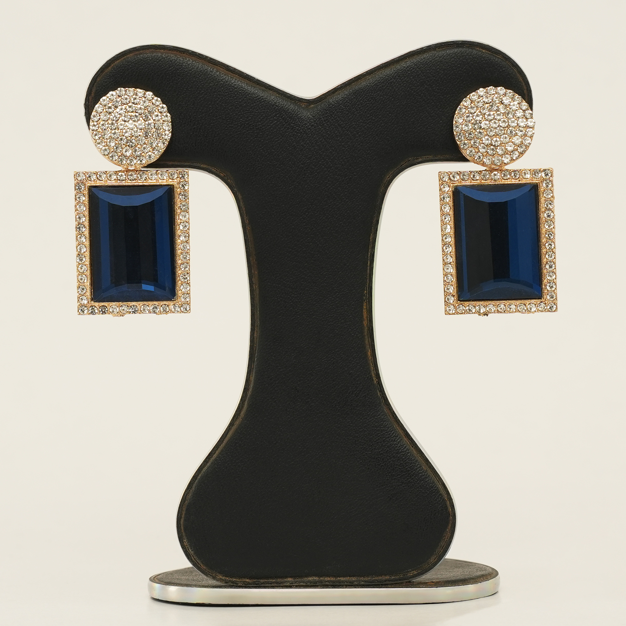 Picture of New Square Metal Big Bright Rhinestone Dangle Drop Earrings High-Quality Fashion Crystal Jewelry Accessories For Women - Ear Ring