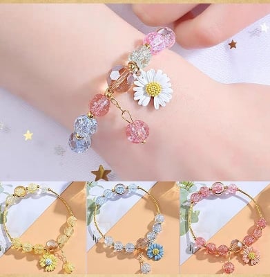 Picture of 2022 New Daisy Crystal Bracelets Bohemian Colored Handmade Crystal Beaded Bracelet Fashionable Female Jewelry - Bracelet For Women - Bracelet For Women - Bracelet