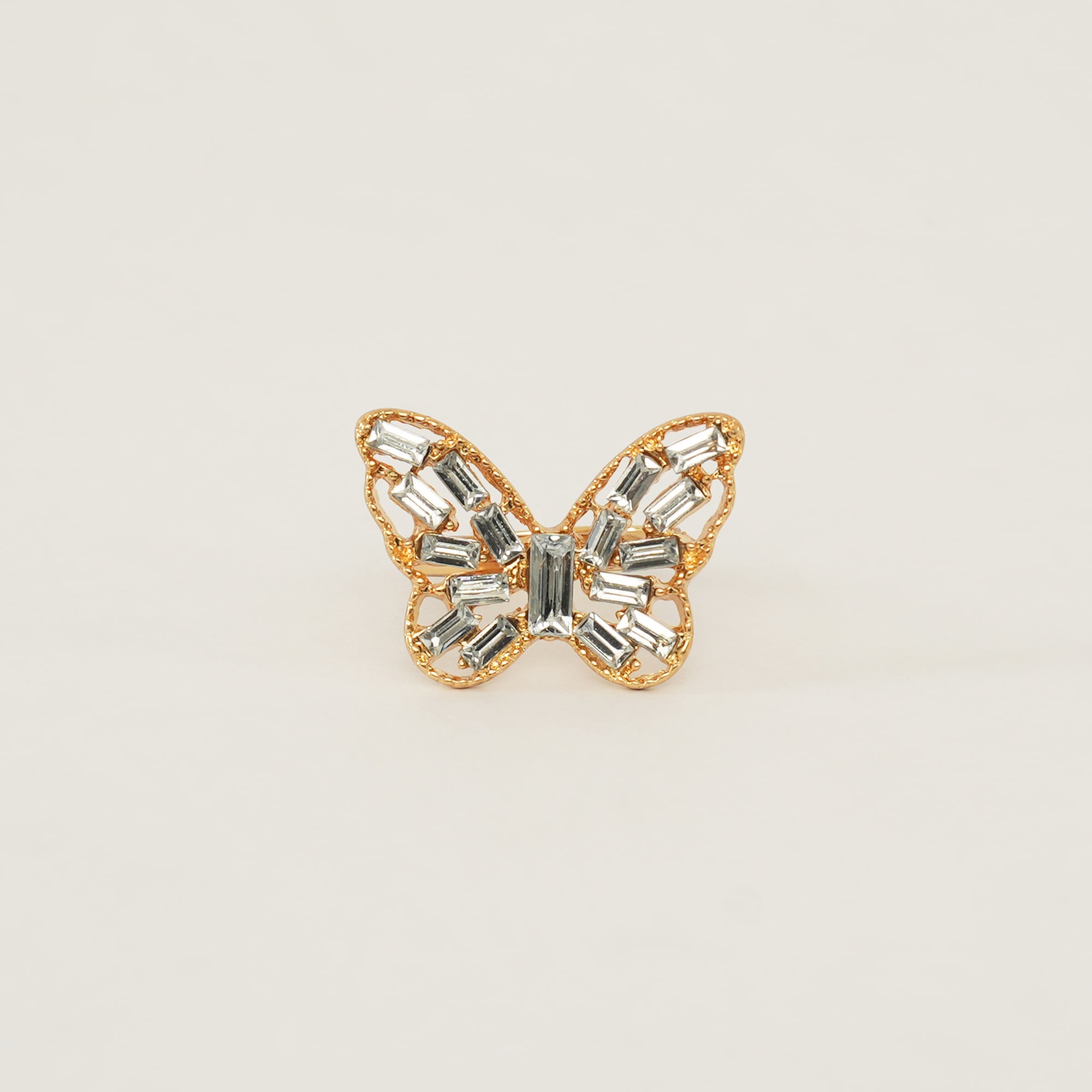 Picture of 5Pcs/set Crystal Metal Ecrouse for Butterfly Rings Mid Finger Rings
