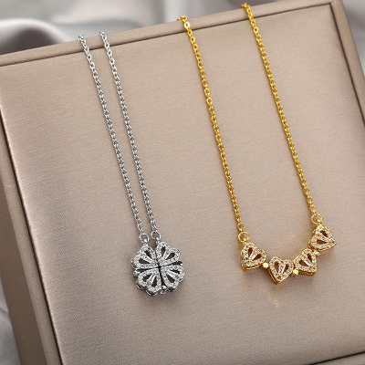 Picture of Four Leaves Of Magnetic Folded Heart -Shaped For Women