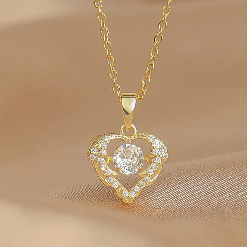Picture of Korean Version of Personality Versatile Smart Love Pendant Fashion Ocean Heart Necklace for Your Beating Heartbeat Gift