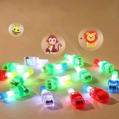 Picture of 5Pcs Cartoon Cute Projection LED Finger Light Toys Multi-pattern Light-emitting Ring Finger Light Toys Birthday Decorations