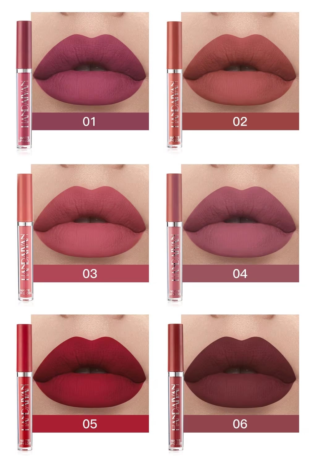 Picture of 6 PCS Liquid Lipstick Set Make-up Waterproof Long lasting Cosmetics Matte Lipstick LipGloss Kit for Girls and Women