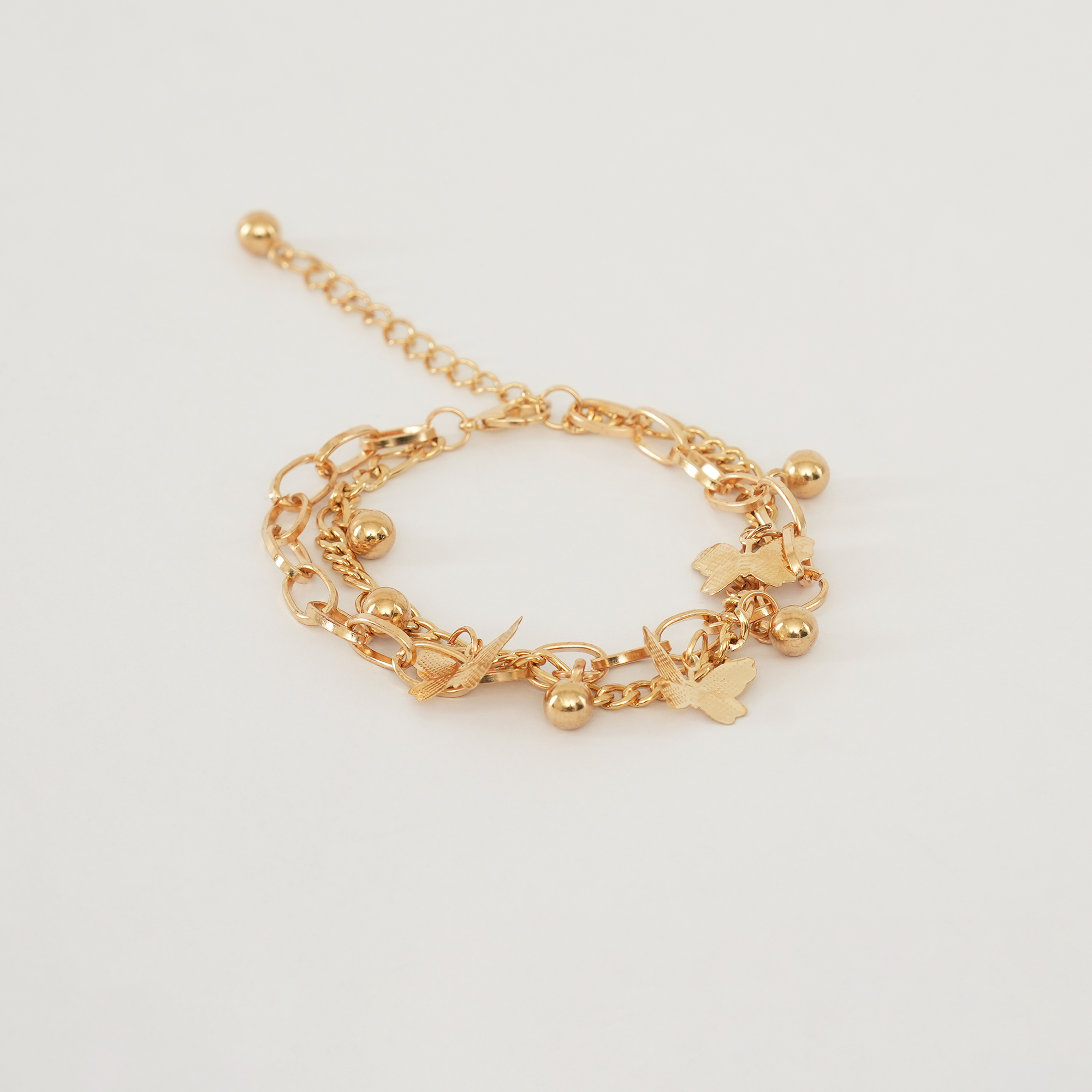Picture of Gold Butterfly Layered Tassel Bracelet for Women – Buy 1 Get 1 Free | Fashion Clavicle Chain Party Jewelry