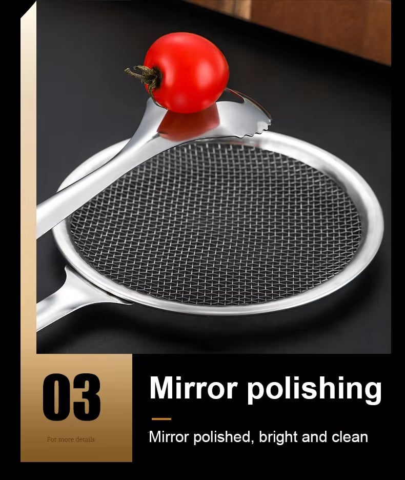 Picture of Multi-Functional Stainless Steel Filter Spoon with Clip Kitchen Tongs Oil-Frying Filter & Fried Food Clip Filter Spoon for Cooking & Serving