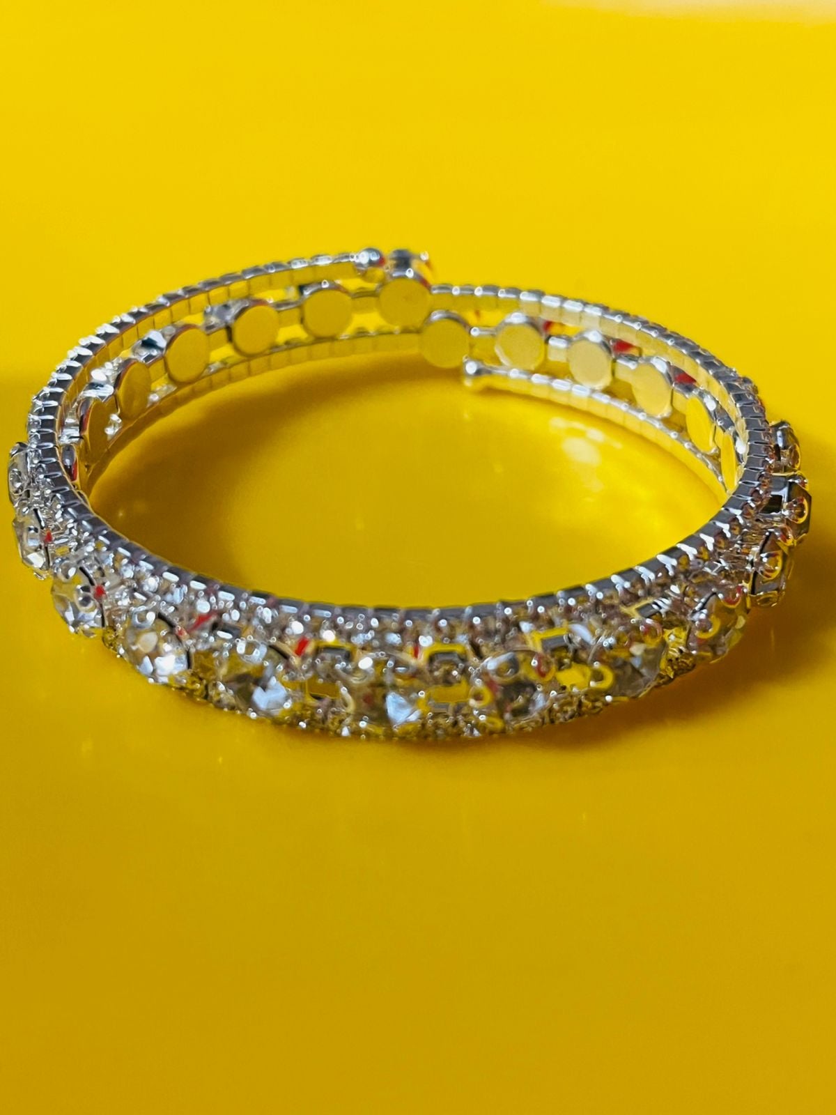 Picture of Fashion Crystal Bracelet for Women Wedding Bangle Hand Jewelry Multi-Layer Bridal Rhinestone Bracelet
