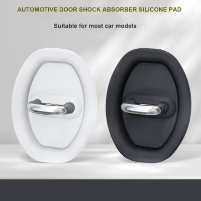 Picture of 4 PCS Luxury Car Door Lock Protection Pad Universal Silicone Cover with Sound Reduction Shock Absorption Exterior Accessories Part