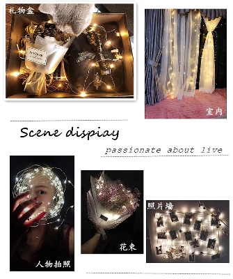 Picture of LED Light Christmas Fairy Tale Lamp Lantern Creative Star String Light Battery Copper Wire Light