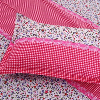 Picture of Cotton Multicolor Double King Size Flat Bed Sheet Set (7.5 by 8.5 Feet) with Two Pillow Covers - Easy Maintainance- 300 Thread Count- Hand Washable