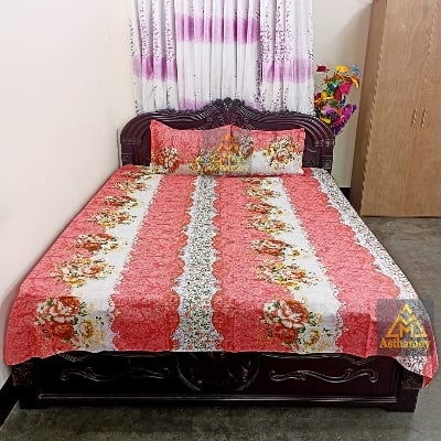 Picture of Comfort and Style Combined: Double King Size Bedsheet Set (7.5x8.5 ft) with Pillow Covers - Cozy Nights with a Touch of Elegance