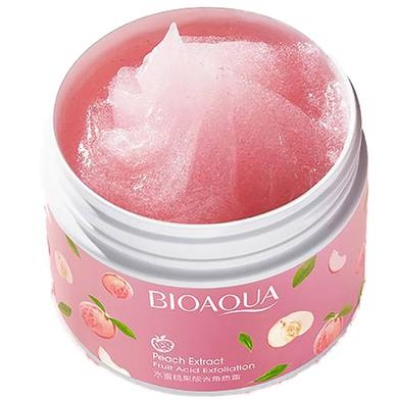 Picture of BIOAQUA Body Neck Legs Back Peach Extract Fruit Acid Exfoliation Cream Scrub- 140Gm