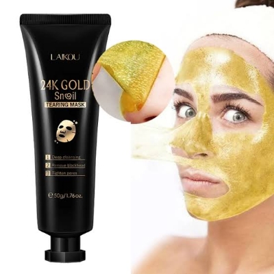 Picture of LAIKOU 24k Tearing Mask, Facial Dirt Remover Mask, Peel Off Mask, Cleansing Mask-50gm