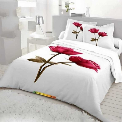 Picture of Double King Size Cotton Febric Multicolor Print 7.5 By 8.5 Feet Bedsheet Set With Two Pillow Covers