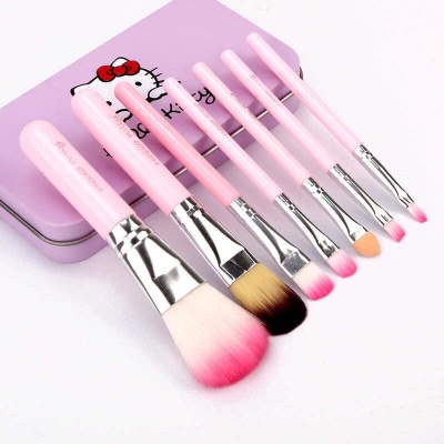 Picture of Hello Kitty Mini Makeup Brush Set of 7 Pieces - Pink