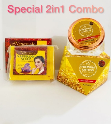 Picture of Saffron Cream & Hand Saffron soap combo Pack 2 in 1