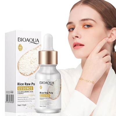 Picture of BIOAQUA Rice Raw Pulp Essence, Hyaluronic Acid Rice SerumImprove Hyperpigmentation, Boost Collagen, Vitality Shrink Pores Skin Care-15ml