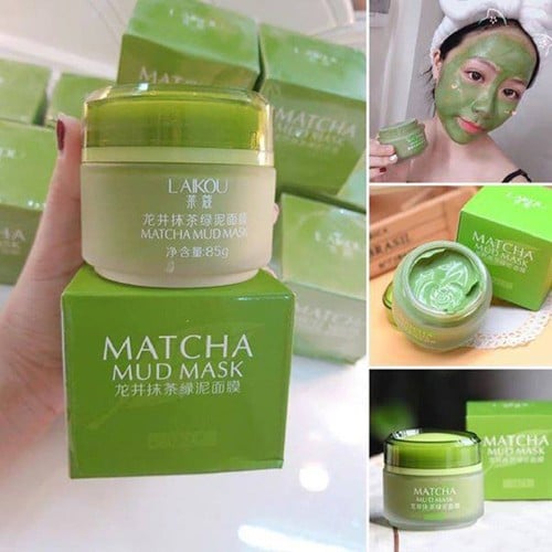 Picture of LAIKOU Green Tea Matcha Mud Facial Mask Oil-Control Moisturizing Blackhead Facial Skin -85gm