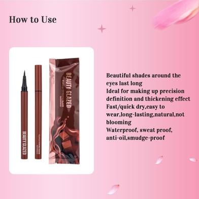 Picture of Beauty Glazed Eyeliner Natural Eye Make Up Super Waterproof Long Lasting Eye Liner Easy To Wear Eyes Makeup Cosmetics Tool-Black