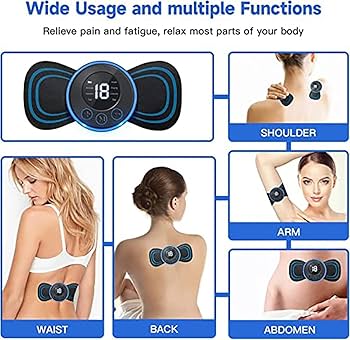 Picture of Mini Neck Pulse Massager Electric LCD Display Stretcher EMS Mini Massager 2 pad