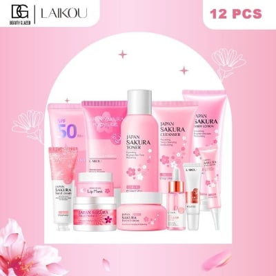 Picture of LAIKOU Sakura Skin Care Set Combo-12 Pcs Sets