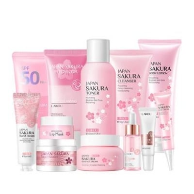 Picture of LAIKOU Sakura Skin Care Set Combo-12 Pcs Sets