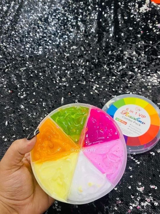 Picture of 6 in 1 Vip Rainbow Combo Face Pack - 500 gm