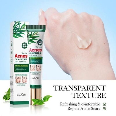Picture of SADOER Tea Tree Anti-Acne Gel 20g Oil Control Hydrate Soothes The Skin Pure &Natural Organichave Perfect Advanced Skin