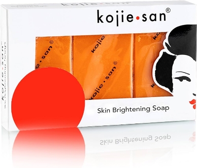 Picture of Kojie San Skin Brightening Soap - Original Kojic Soap that Reduces Dark Spots, Hyperpigmentation, & Scars with Coconut & Tea Tree Oil - 65g x 3 Bars