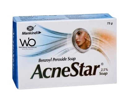 Picture of Acnestar 2.5% Benzoyl Peroxide Soap 75gm | Made in India