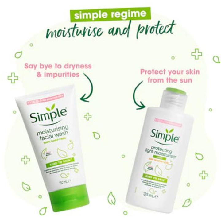 Picture of Simple Kind to Skin Refreshing Facial Wash & Hydrating Light Moisturiser Combo - (150ml +125ml)