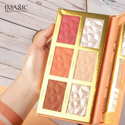 Picture of IMAGIC মেকাপ কম্বো সেট 6 Color Highlight Blush and Contour Palette