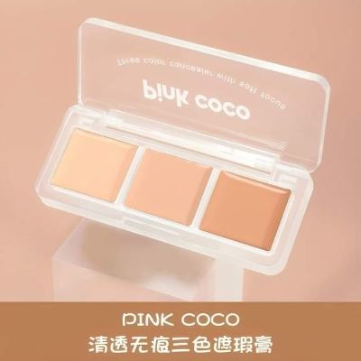 Picture of Pink coco Concealer Contour Palette 3 In 1 Color Correcting Highlight Concealer Contour Makeup Palette Color Correcto