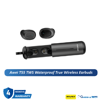 Picture of Awei T55 TWS Waterproof True Wireless Earbuds Black