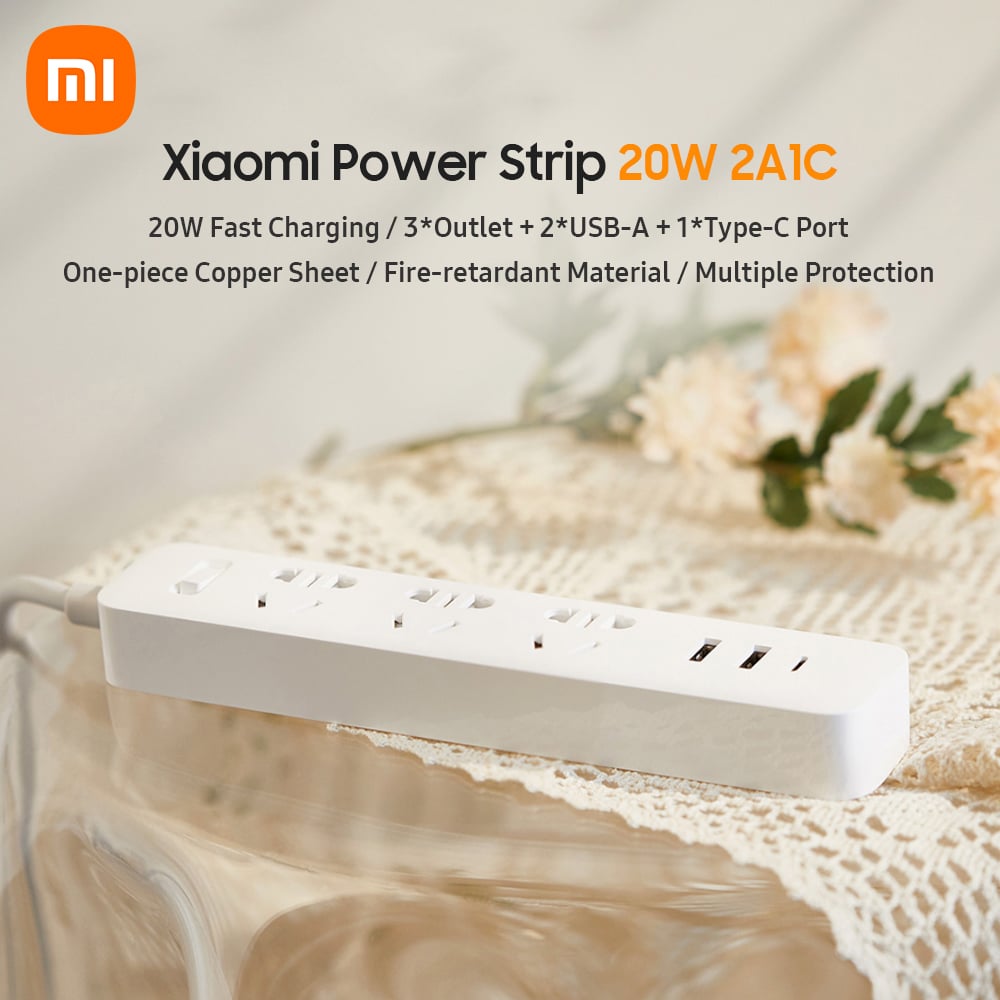 Picture of Xiaomi Mi 2A1C XMCXB05QM 20W Fast Charging Power Strip White