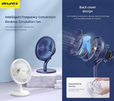 Picture of Awei F21 Mini Storm Rechargeable Adjustable Fan White