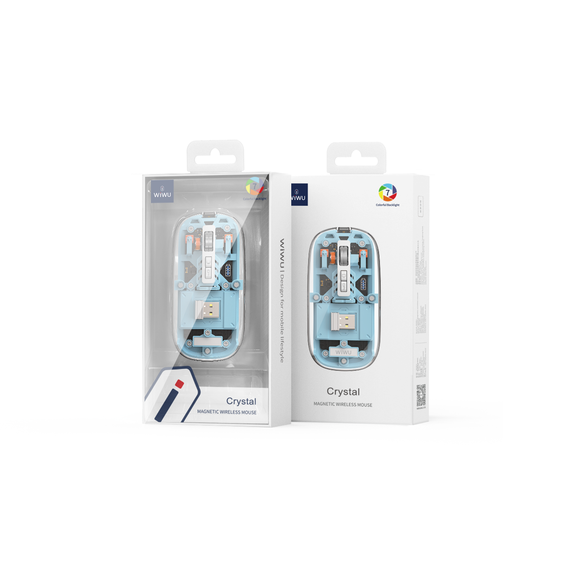 Picture of WIWU Crystal Transparent Wireless Mouse 2.4G 