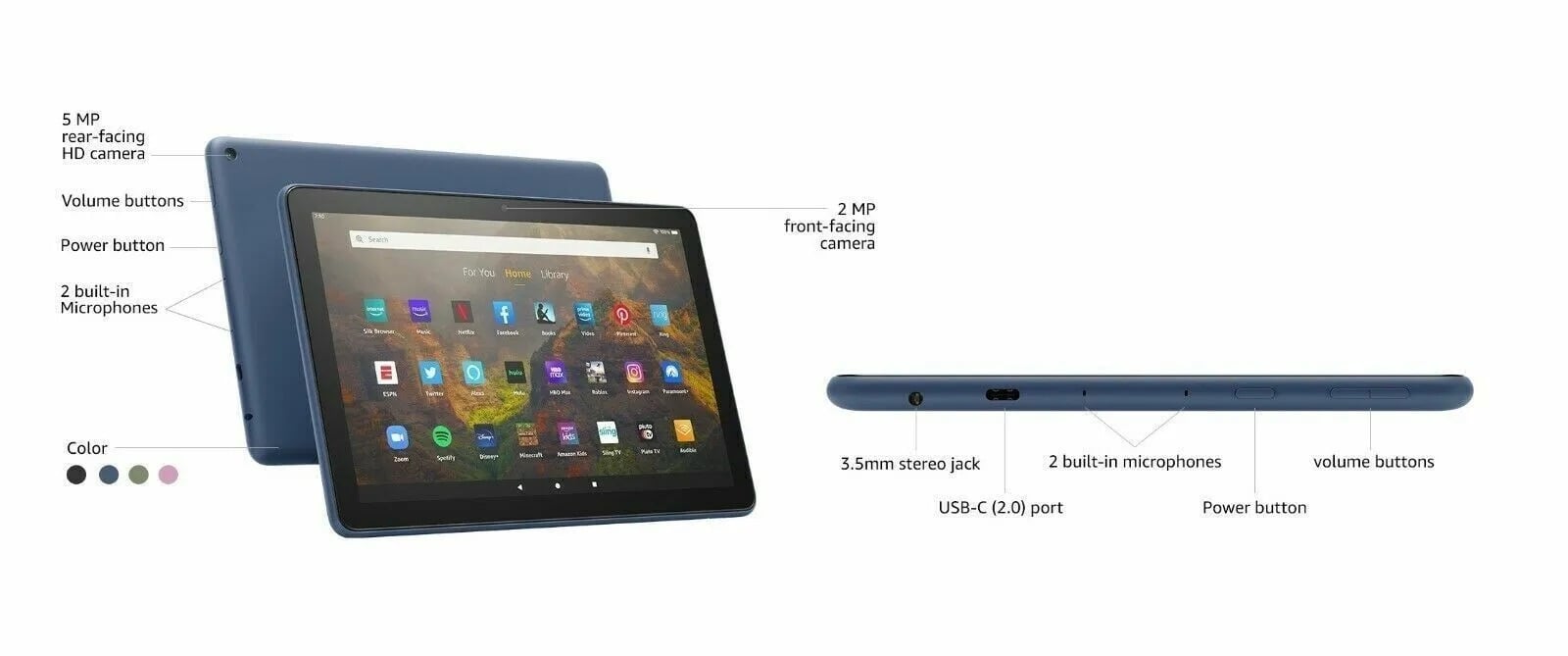 Picture of Amazon Kindle Fire HD 10" 32GB Tablet Alexa - 11th generation -  Black 