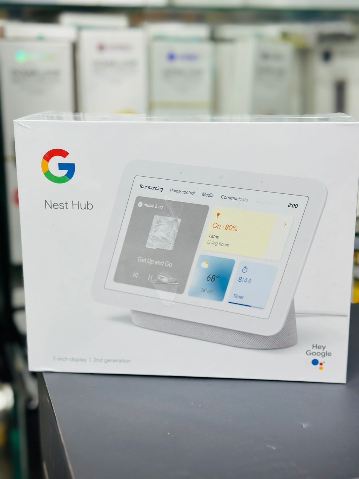 Picture of Google Nest Hub 2nd Generation Smart Speaker (Charcoal) with Smart Home Display And Google Assistant 