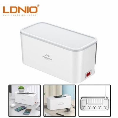 Picture of LDNIO SEW5359 15W Wireless Management Power Strip Box 5 AC Outlets 3 USB Ports White