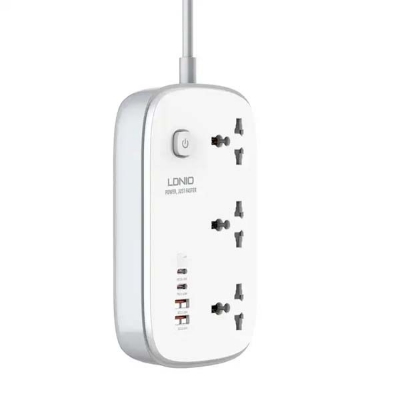 Picture of LDNIO SC3416 65W 3 Socket with 4 USB Port Power Strip 